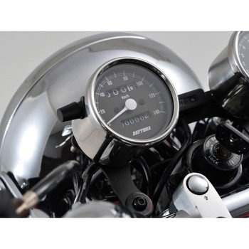 バイク用 機械式スピードメーター Φ60 ホワイトLED照明 DAYTONA(デイトナ)