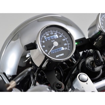 15634 バイク用 機械式スピードメーター Φ60 ホワイトLED照明 1セット DAYTONA(デイトナ) 【通販モノタロウ】