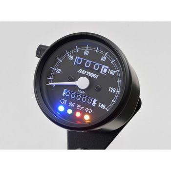 バイク用 機械式スピードメーター Φ60 ホワイトLED照明 DAYTONA(デイトナ)