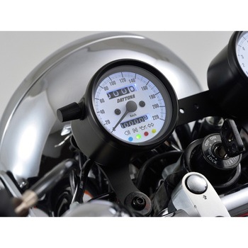 バイク用 機械式スピードメーター Φ60 ホワイトLED照明 DAYTONA(デイトナ)