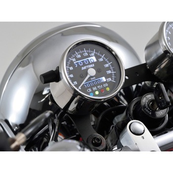 バイク用 機械式スピードメーター Φ60 ホワイトLED照明 DAYTONA(デイトナ)
