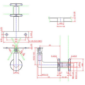 ステンレスガラス用手摺ブラケット ジョー プリンス竹下 手すり 通販モノタロウ Ot G6 Sus Mst