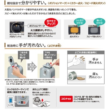 RX-2220Y(HD) ポータブル石油ストーブ RXシリーズ 1台 コロナ 【通販 ...