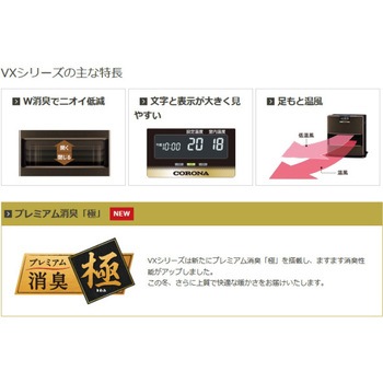 FH-VX4620BY(W) 石油ファンヒーター VXシリーズ 1台 コロナ 【通販