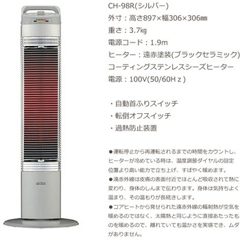 Ch 9r S 遠赤外線電気暖房 コアヒートスリム 1台 コロナ 通販サイトmonotaro