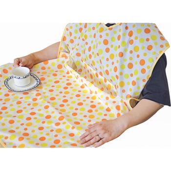 食事用エプロン 水玉模様 アルファメディカル