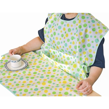 食事用エプロン 水玉模様 アルファメディカル