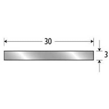 床金物 見切り金物 アルミ製フラットバー 寸法3×30mm 1本(2m)