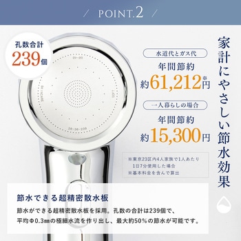 ナノバブルシャワー BIRAKU YAMAZEN(山善) シャワーヘッド