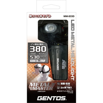 MM-833D メタルマスター アルミボディヘッドライト GENTOS 明る