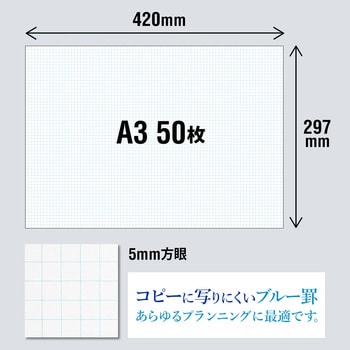 PPA35S プロジェクトペーパー 5ミリ方眼 1冊(50枚) オキナ 【通販