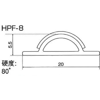 植毛付き戸当たりテープ HPフロック(R) ホッティーポリマー