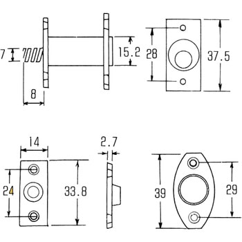 シリンダー外締錠 ヒットハードウェアー