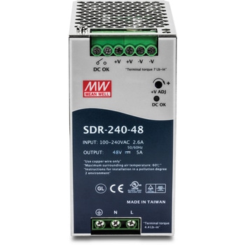 パワーサプライ産業用240W/48V/5A TRENDnet