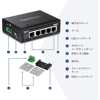 産業用5ポートスイッチングハブ TRENDnet