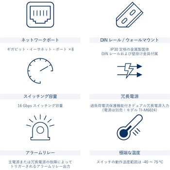 産業用8ポートスイッチングハブ TRENDnet