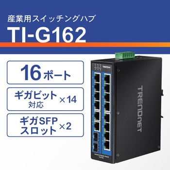産業用16ポートスイッチングハブSFPスロット付 TRENDnet