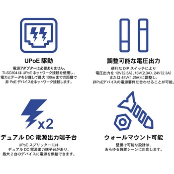 産業用ギガビットUPoEスプリッター - TRENDnet