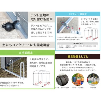 サイクルハウス 2台用 設置簡単 雨除け UVカット 防水 簡易ガレージ 物置き SunRuck