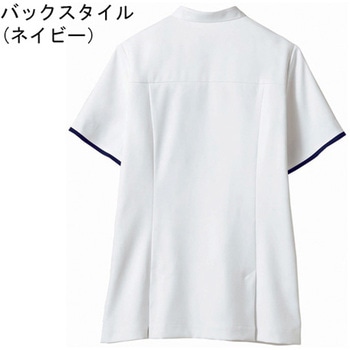 ジャケット レディス 半袖 白/ワイン 73-2086シリーズ 住商モンブラン