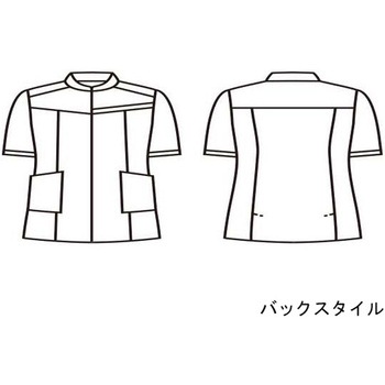 ジャケット レディス 半袖 白/ワイン 73-2086シリーズ 住商モンブラン