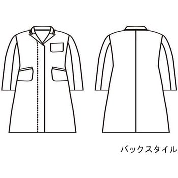 ドクターコート レディス長袖 白/ネイビー 71-099シリーズ 住商モンブラン