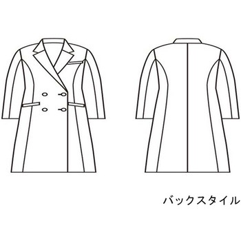 ドクターコートレディス長袖W ホワイト LW101-11シリーズ 住商モンブラン