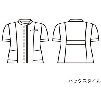 ジャケット レディス 半袖 白/ワイン 73-2066シリーズ 住商モンブラン
