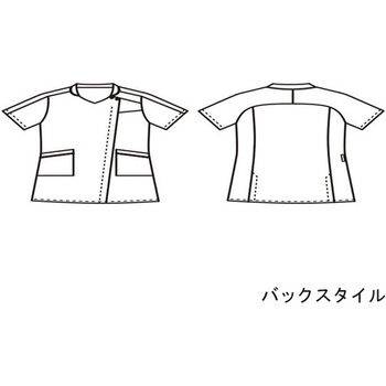 ナースジャケット 半袖 白/ネイビー 73-2119シリーズ 住商モンブラン
