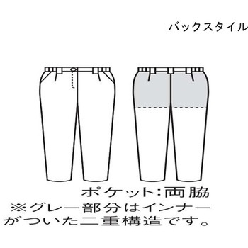 パンツ レディス 両脇ゴム 白 73-1181シリーズ 住商モンブラン