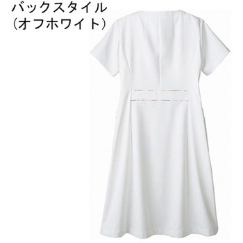 ナースワンピース 半袖 オフホワイト/アメリ ピンク LW411-12シリーズ 住商モンブラン