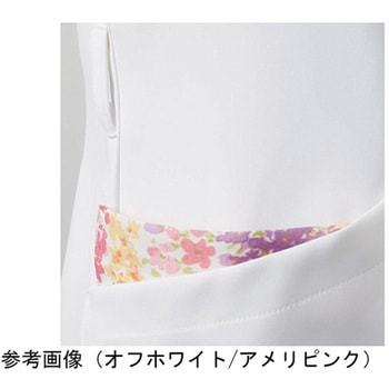 ナースワンピース 半袖 オフホワイト/アメリ ピンク LW411-12シリーズ 住商モンブラン