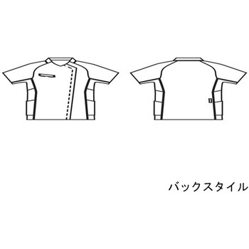 スクラブ レディス 半袖 ターコイズ×ネイビー CHM356-49シリーズ アズワン
