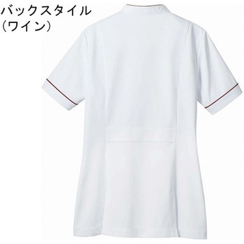 ジャケット レディス 半袖 白/ワイン 73-2312シリーズ 住商モンブラン