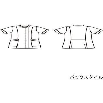 ジャケット レディス 半袖 白/ワイン 73-2312シリーズ 住商モンブラン
