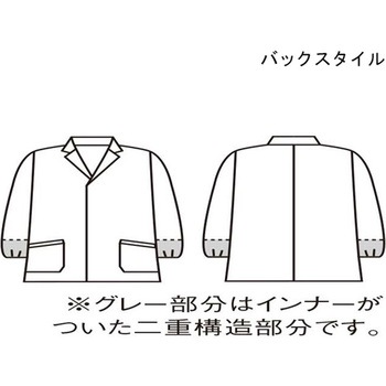 調理衣 兼用 長袖 白 袖ネット 襟付 1-941シリーズ 住商モンブラン