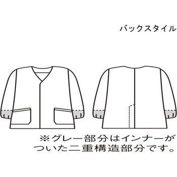 調理衣 兼用 長袖 白 袖ネット V首 1-951シリーズ 住商モンブラン