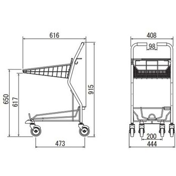 コンパクトショッピングカート グレー 大和産業
