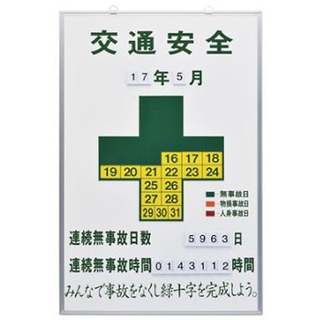 無災害記録板 エスコ