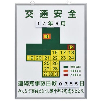 無災害記録板 エスコ