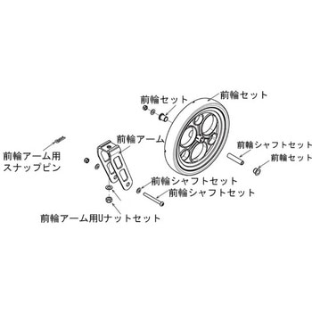 (イコットエア/イコットエアM兼用)オプション品  前輪 592シリーズ Aron(アロン化成)