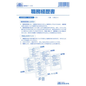 職務経歴書 日本法令
