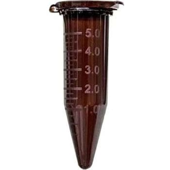 マイクロチューブ キャップ付 5mL 目盛付 アンバー 滅菌済 BMSC0200077シリーズ ビーエム機器