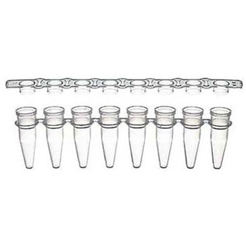 0.2mL 8連チューブ 透明薄壁タイプ ， 8連フラットキャップ PCR-0208-TCP-Fシリーズ Novas Bio