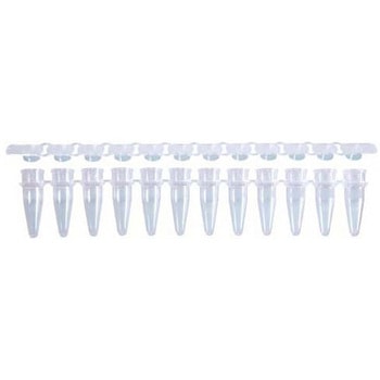 PCR 12連チューブ&12連フラットキャップ 0.2ml ナチュラル PCR-12Sシリーズ - ビーエム機器
