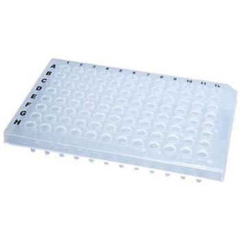 PCRプレート 96well ハーフスカート 0.2ml ナチュラル PCR-96-PE2シリーズ ビーエム機器