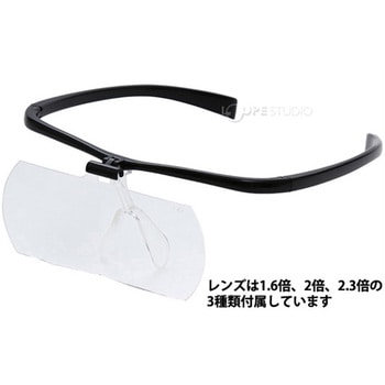 双眼メガネルーペ メガネタイプ 1.6倍 2倍 2.3倍 レンズ3枚セット HF-60シリーズ I.L.K(池田レンズ工業)