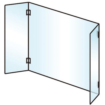 アクリル製飛沫防止パーティション 折りたたみ式 幅1000mm 馬印 その他