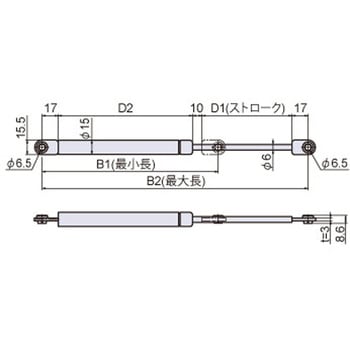 ガススプリング 小 ジョー・プリンス竹下 ガススプリング本体
