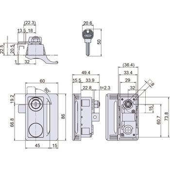 引手付シリンダー交換カムロック ジョー・プリンス竹下